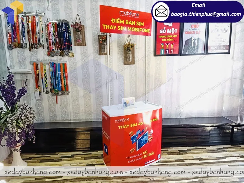 đặt làm booth lắp ráp bán hàng giá rẻ