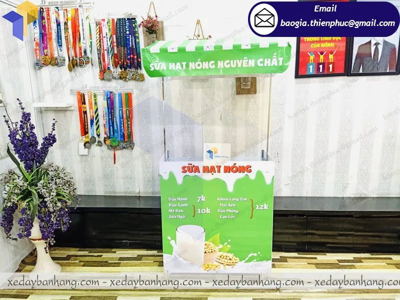 đặt làm booth lắp ráp bán sữa giá rẻ