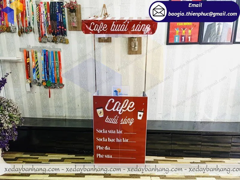 đặt làm booth lắp ráp mini bán cafe