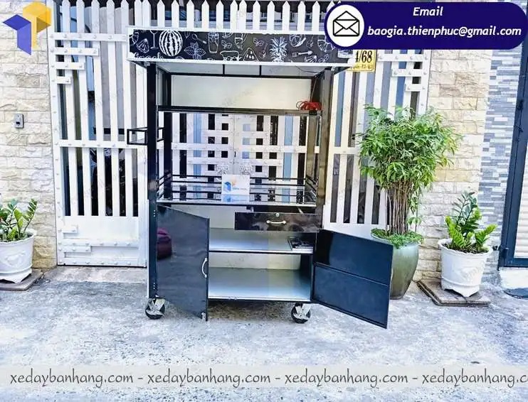 đặt làm tủ inox bán cafe