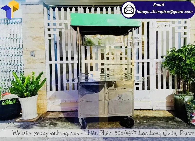 đặt làm tủ inox bán sinh tố trái cây