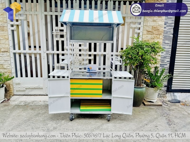 đặt làm tủ trà sữa bằng inox