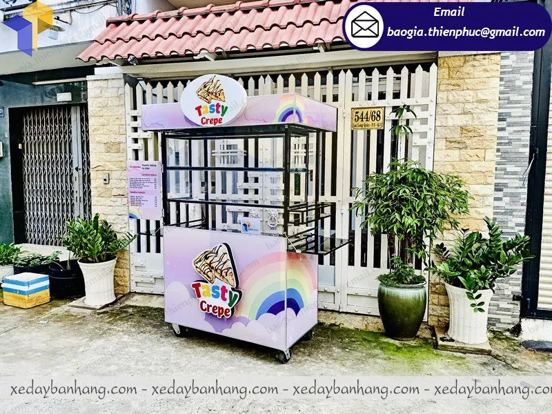 đặt làm xe bán bánh crepe giá rẻ