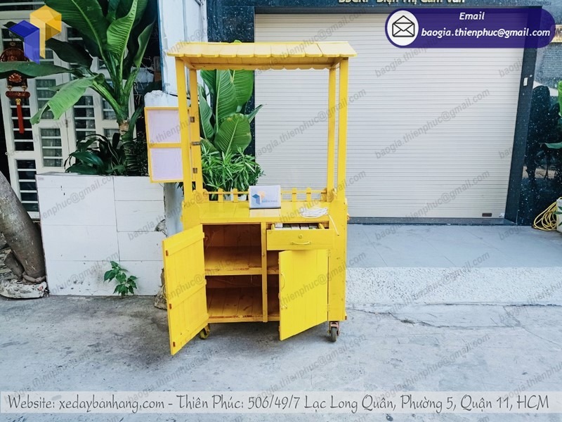 đặt làm xe bán cà phê bằng gỗ