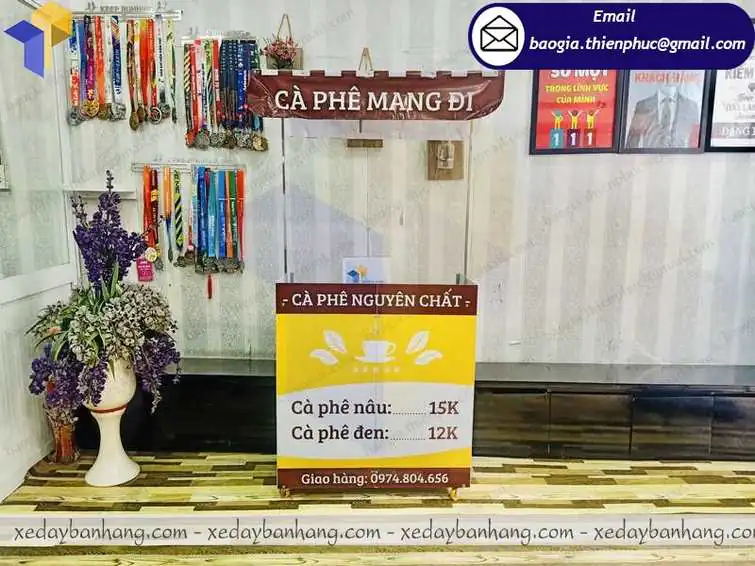 đặt làm xe bán cà phê vỉa hè