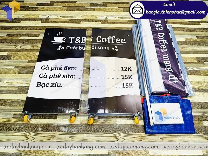 đặt làm xe bán cafe lắp ráp