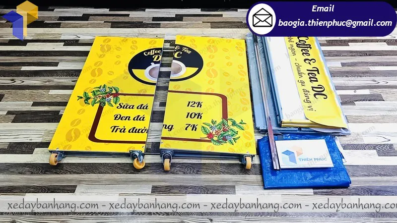 đặt làm xe bán cafe sữa đá lắp ráp