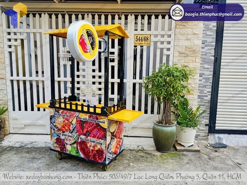 đặt làm xe bán thịt xiên nướng