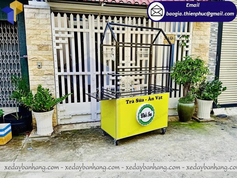 đặt làm xe bán trà sữa full topping giá rẻ