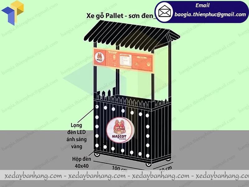 đặt làm xe bán trà sữa vỉa hè
