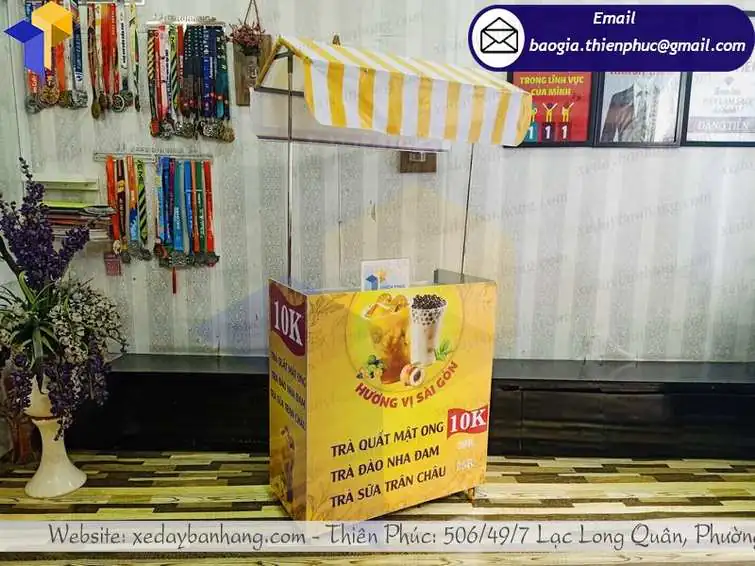đặt làm xe bán trà tắc vỉa hè