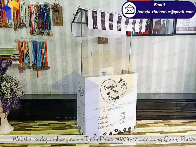 đặt làm xe cafe gấp gọn