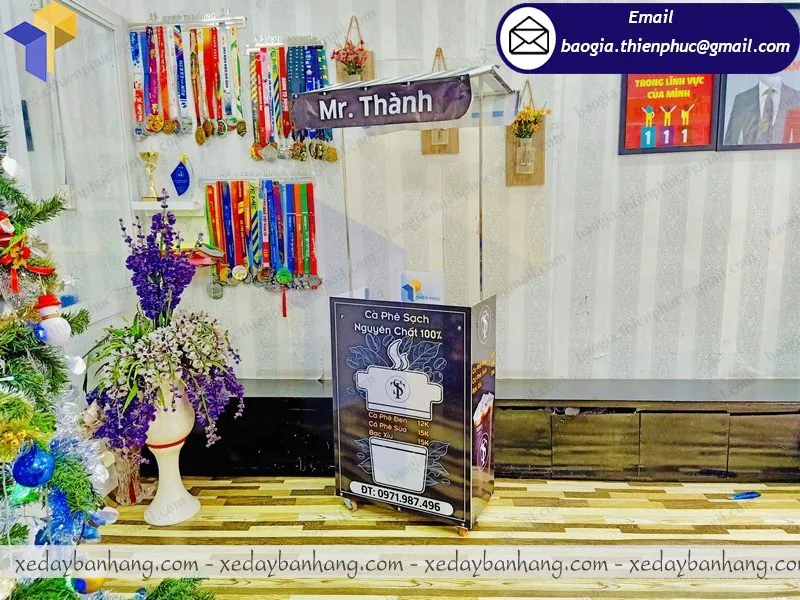 đặt làm xe cafe mini lắp ráp