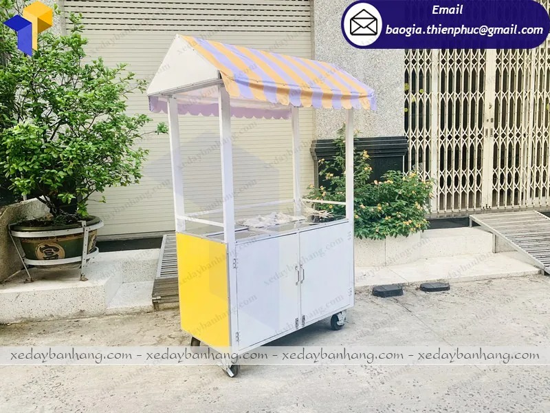 đặt làm xe đẩy bán kem dạo inox