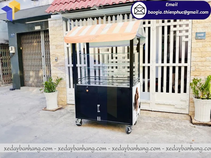 đặt làm xe đẩy bán kem ốc quế