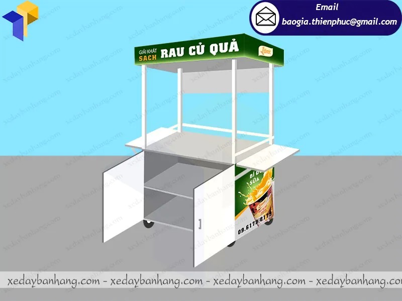 đặt làm xe đẩy bán nước ép trái cây
