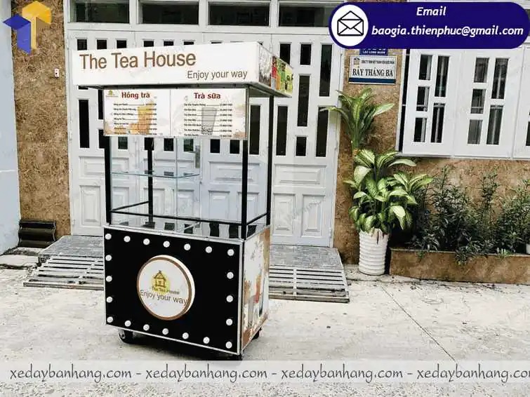 đặt làm xe đẩy bán trà sữa vỉa hè