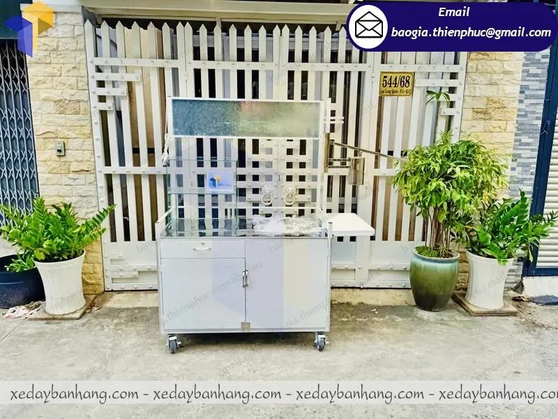 đặt làm xe đẩy bán xôi bánh mì
