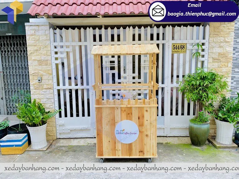 đặt làm xe gỗ bán cafe hàng rong