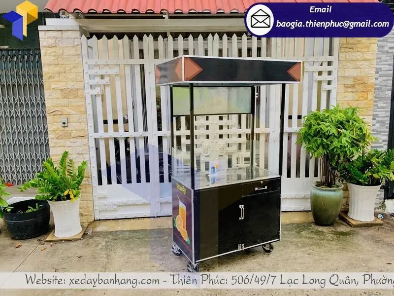 đặt làm xe inox bán cafe