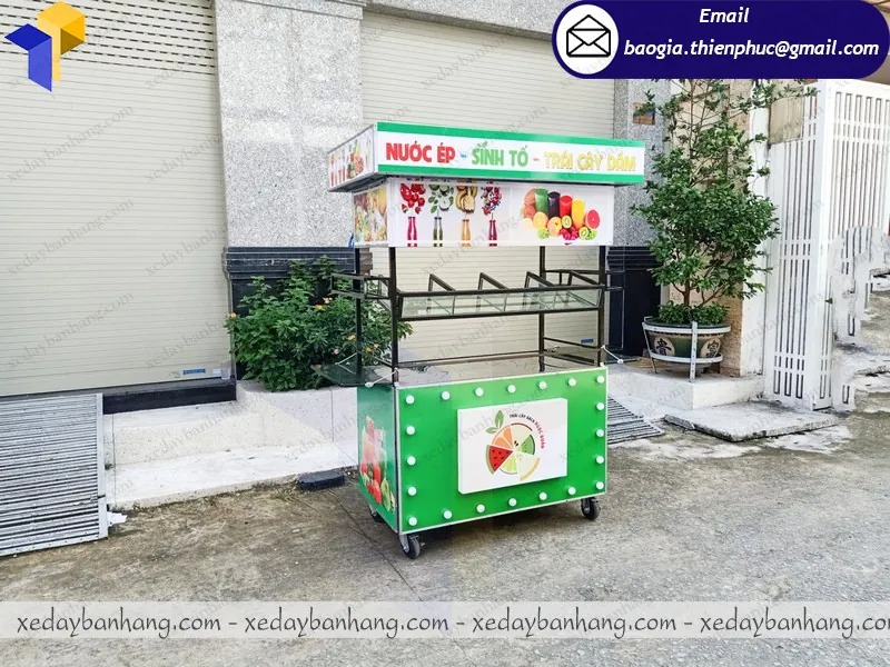 đặt làm xe inox bán sinh tố trái cây