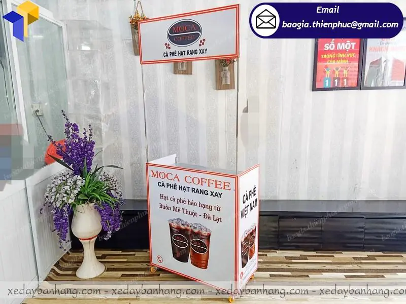 quầy sampling lắp ráp bán cafe take away