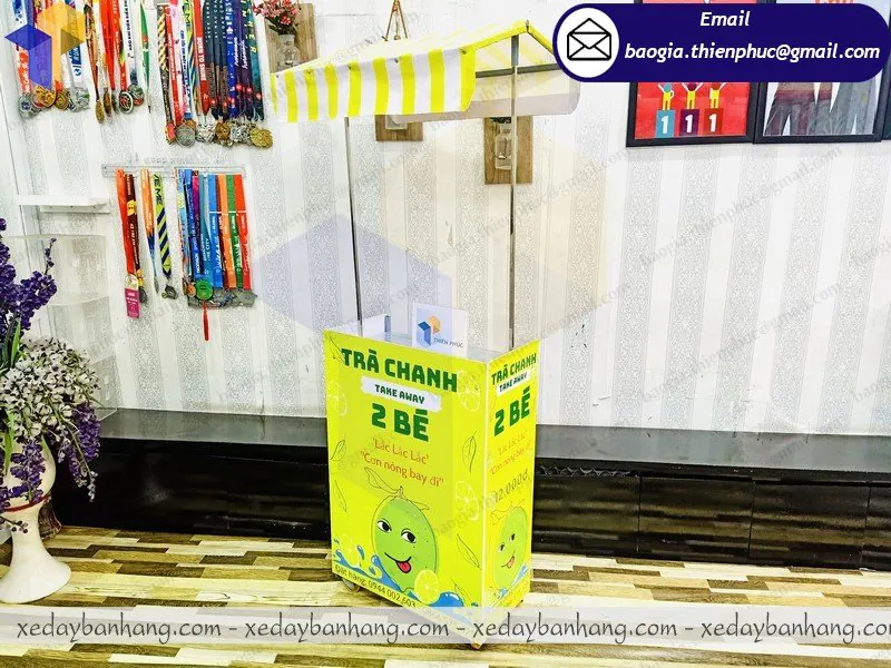 thiết kế xe lắp ráp bán trà chanh