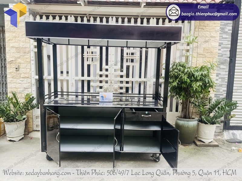 đặt làm xe sắt bán cafe pha máy