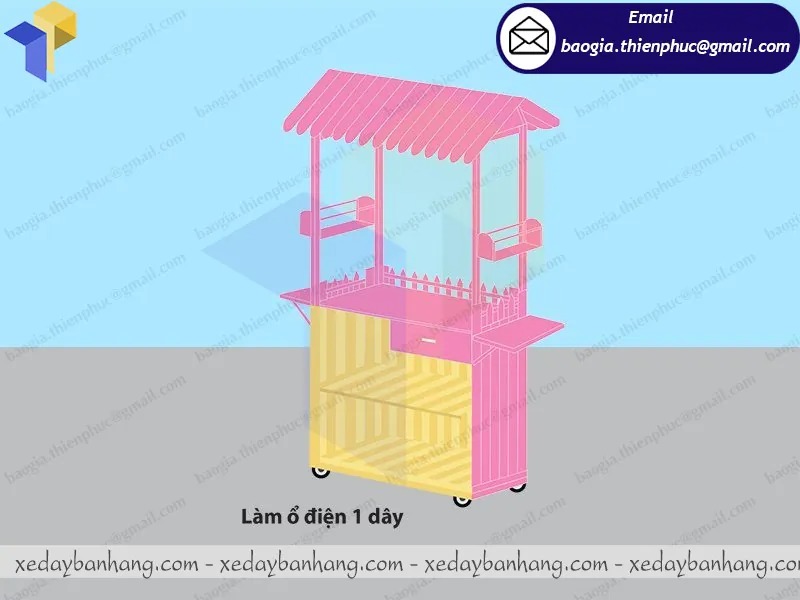 đặt làm xe trà sữa nhỏ gọn
