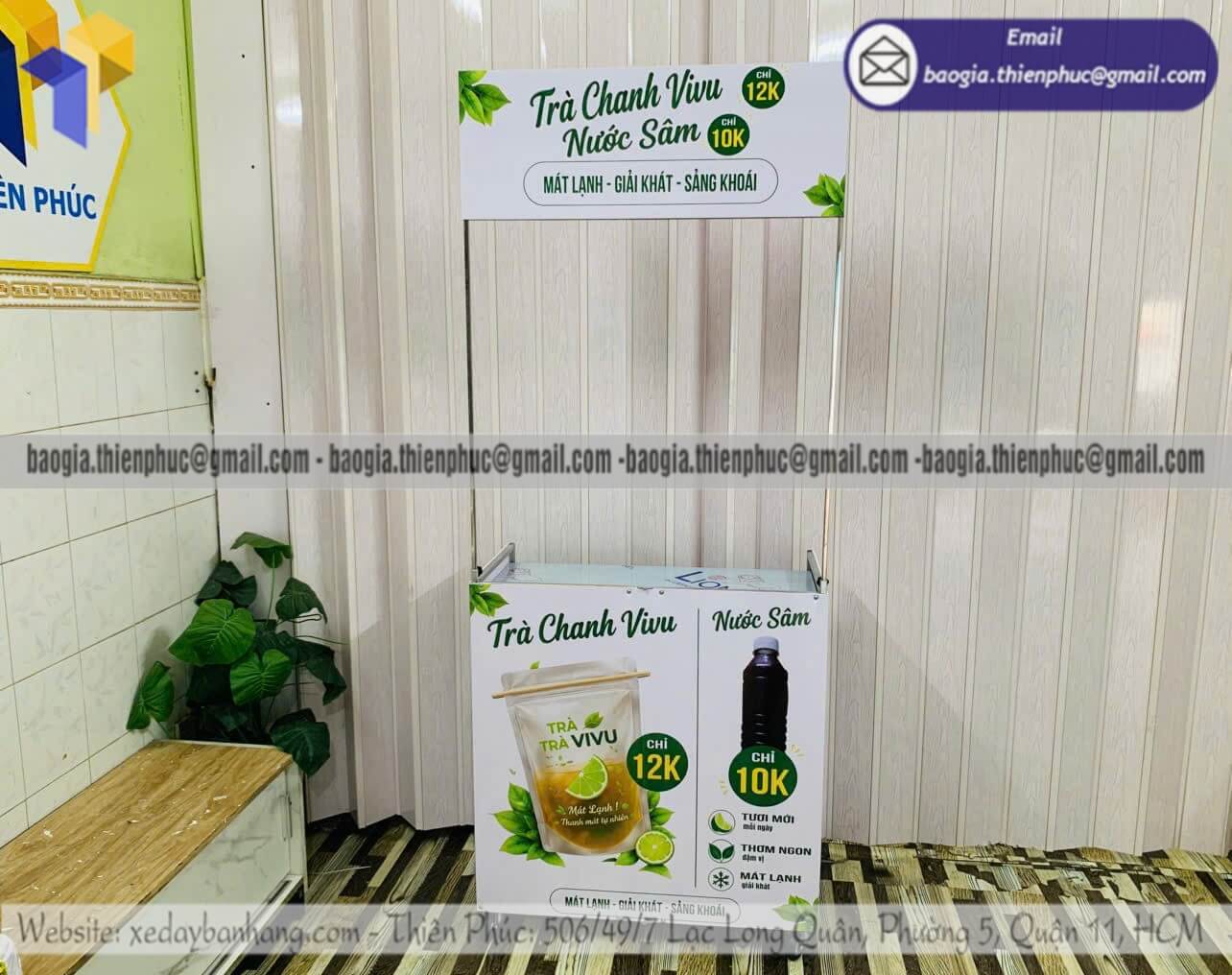 Đặt mẫu xe xếp bán trà chanh ngoài vỉa hè lắp ráp Đặt mẫu xe xếp bán trà chanh ngoài vỉa hè lắp ráp