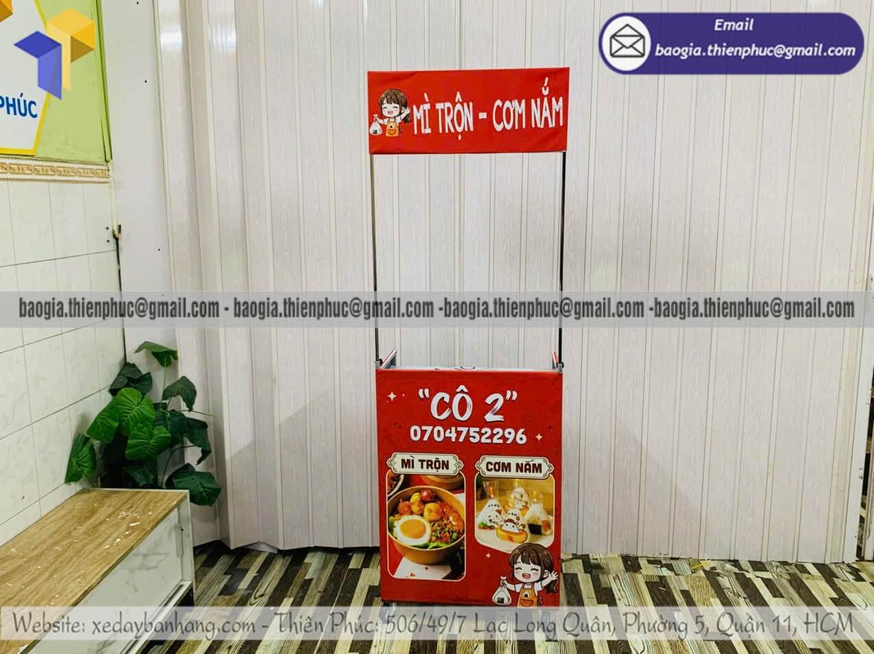 Đặt xe lắp ráp bán cơm nắm mini xếp gọn bán rong Đặt xe lắp ráp bán cơm nắm mini xếp gọn bán rong