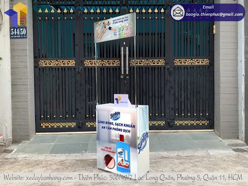 Dịch vụ in booth sắt tiếp thị trưng bày sự kiện vừa và nhỏ hội chợ event