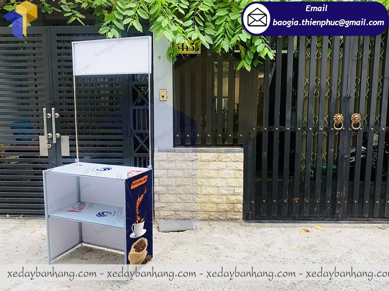 điểm bán booth sắt sampling bán cafe rang xay