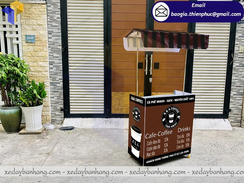 điểm bán quầy booth lắp ráp bán cafe 30s