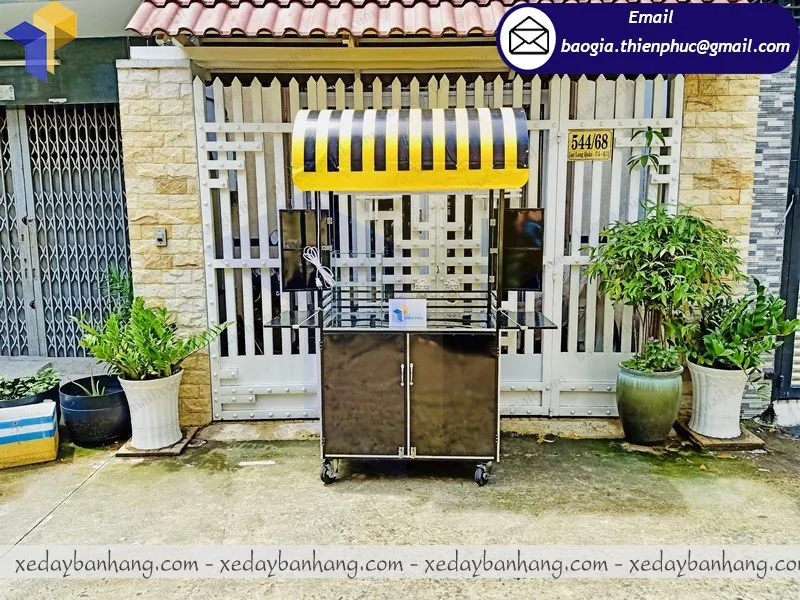đóng xe bán trà sữa full topping đẹp