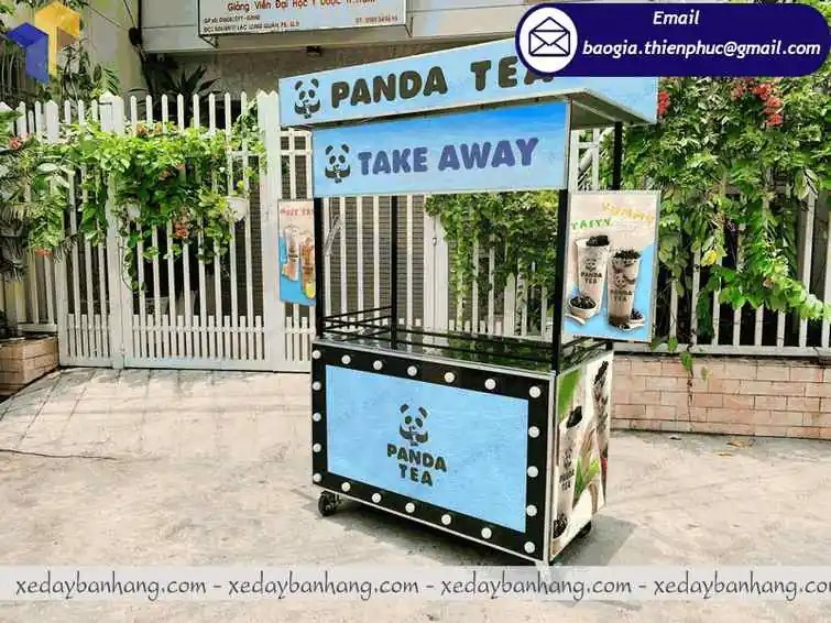 đóng xe bán trà sữa xiên que