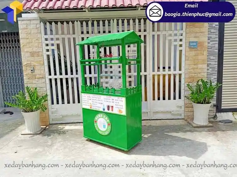 đóng xe đẩy bán trà sữa