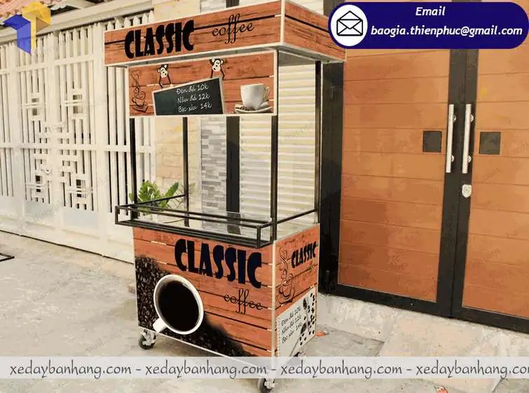 đóng xe sắt bán cà phê vỉa hè