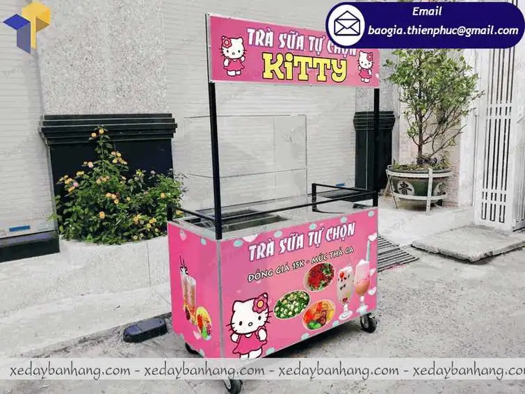 đóng xe sắt bán trà sữa vỉa hè