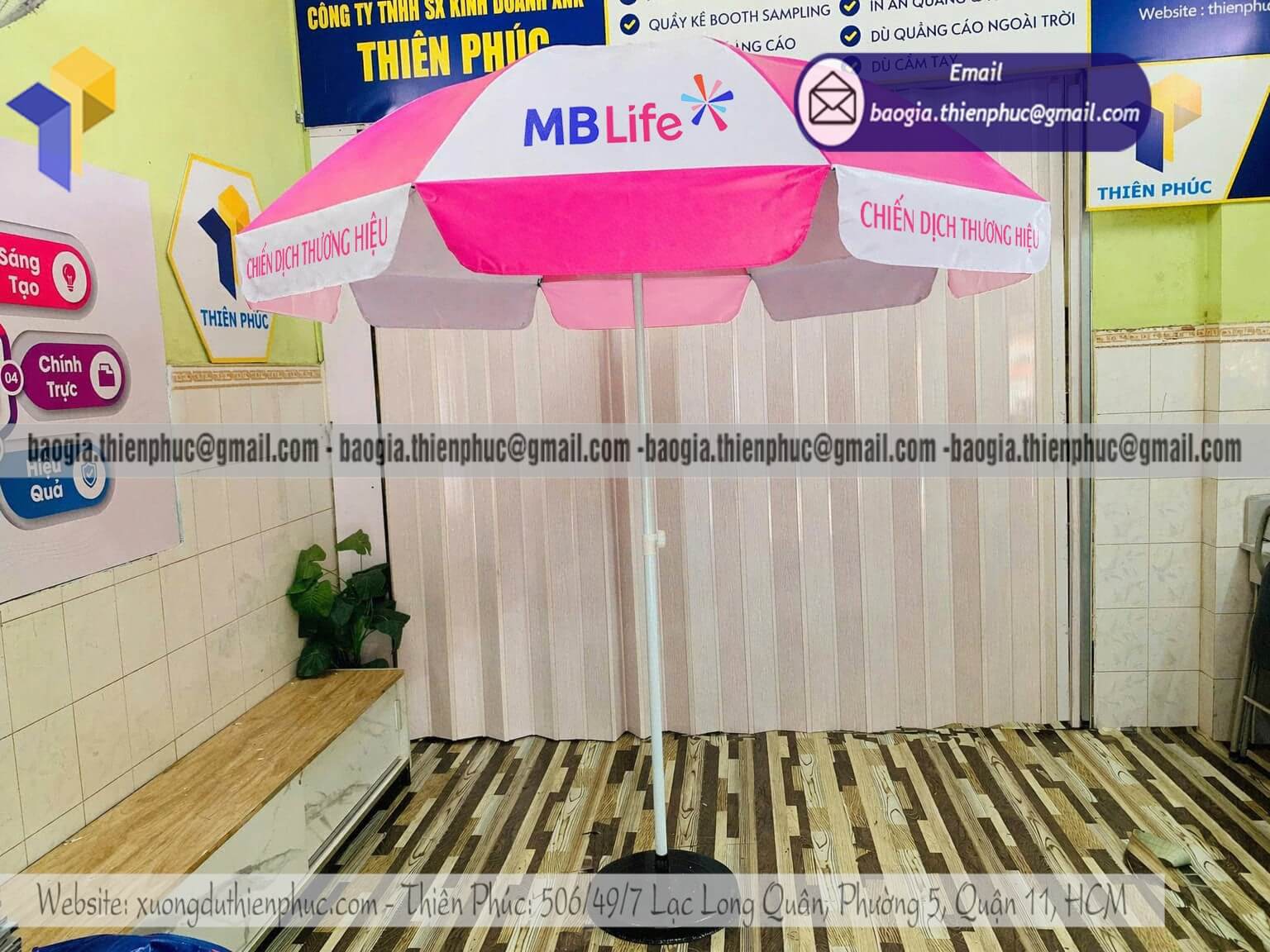Dù tròn quảng cáo in logo chịu gió chất lượng cao