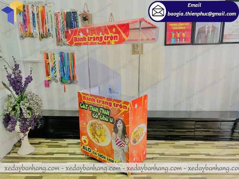 gia công booth lắp ráp bán bánh tráng trộn