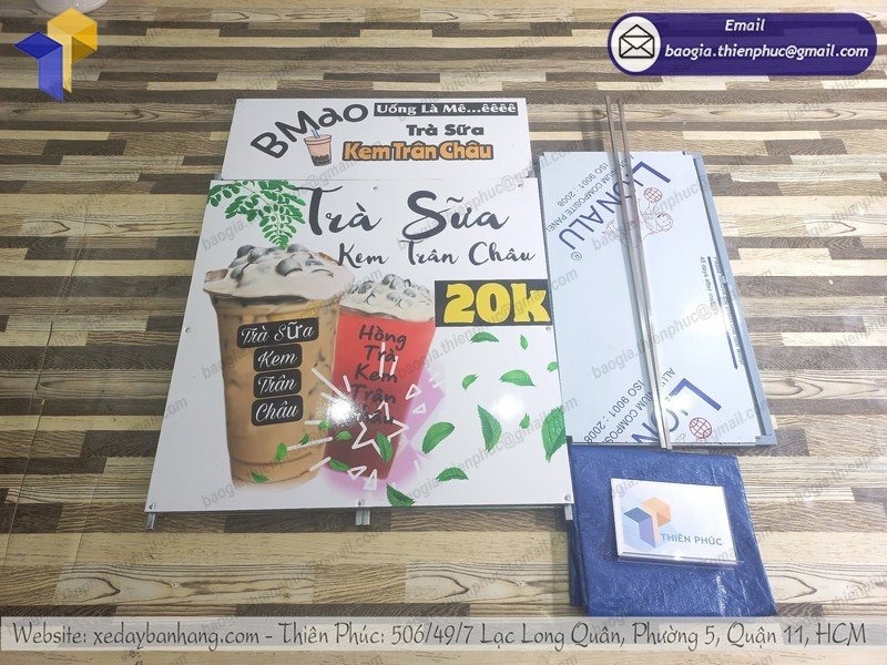 gia công quầy trà sữa take away