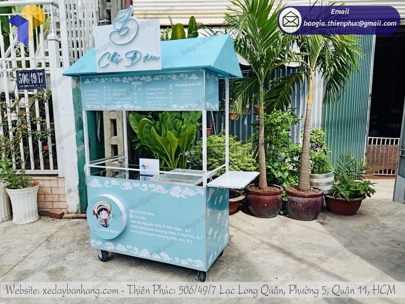 gia công tủ bán trà sữa giá rẻ