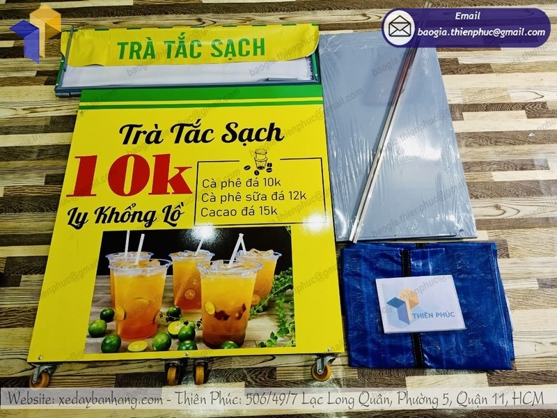 gia công tủ bán trà tắc