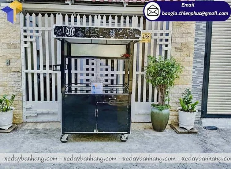 gia công tủ inox bán cafe