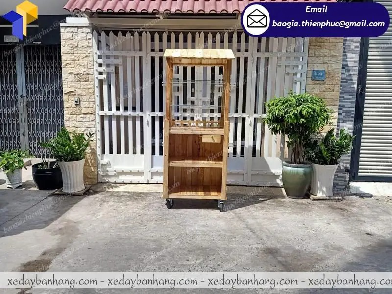 gia công xe bán bánh mì thịt nướng