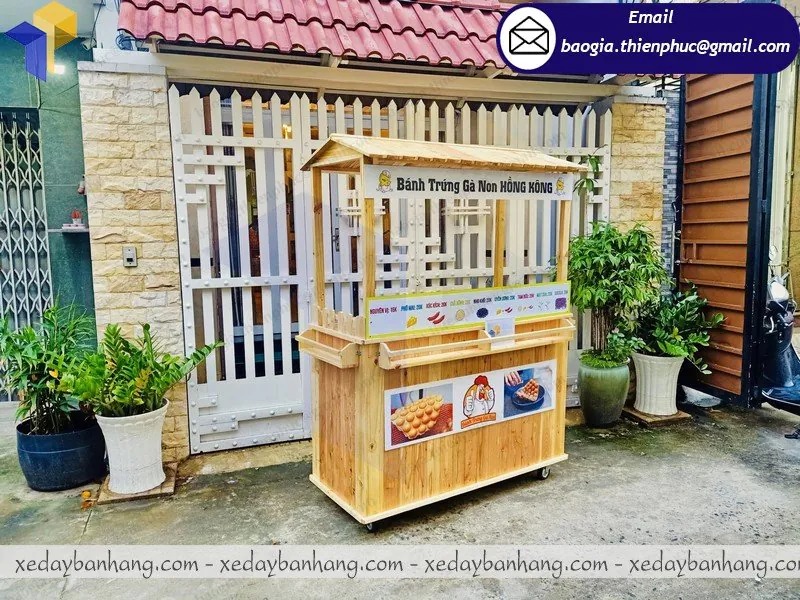 gia công xe bán bánh trứng gà non