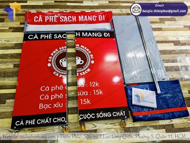 gia công xe bán cafe take away