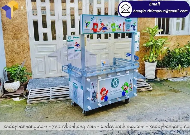 gia công xe bán cafe vỉa hè