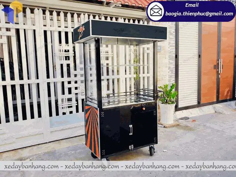 gia công xe bán cơm cuộn vỉa hè